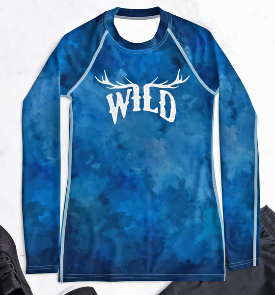 FREE Shipping + $20 off SALE, WILD Watercolor UPF 50 Rash Guard, SOLD OUT