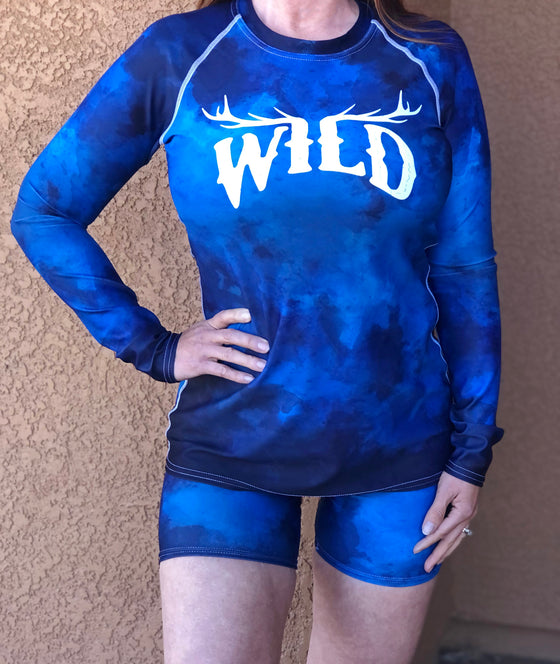FREE Shipping + $20 off SALE, WILD Watercolor UPF 50 Rash Guard, SOLD OUT