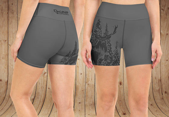 Women's Fitted Activewear Shorts, Woodland, UPF 50, Non-Toxic