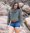 Adventure Awaits, Antler Cropped Hoodie