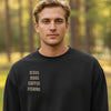 Jesus, Coffee, Dogs, Fishing: Men's Vintage Wash Sweatshirt