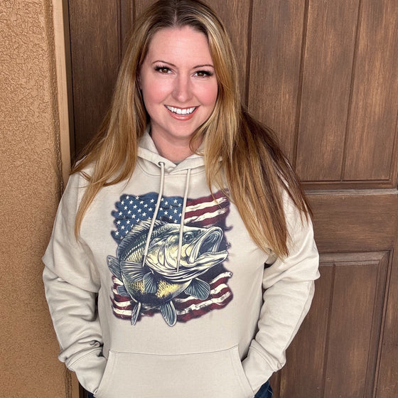 Bass Fishing USA Premium Organic Cotton Hoodie, Unisex