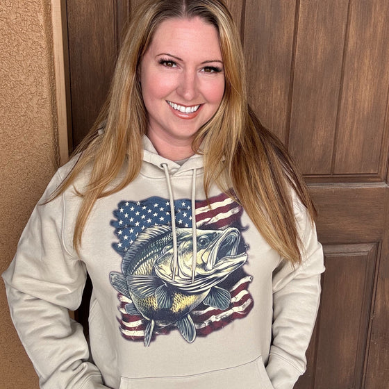 Bass Fishing USA Premium Organic Cotton Hoodie, Unisex