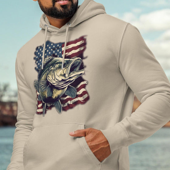 Bass Fishing USA Premium Organic Cotton Hoodie, Unisex