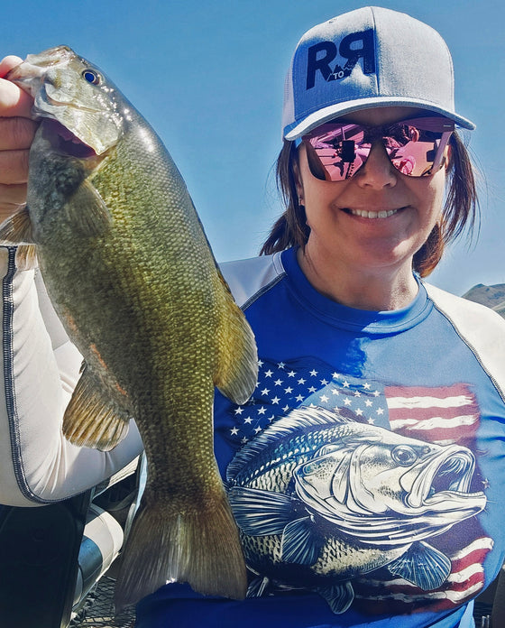 Women's Bass Fishing USA UPF 50 Rash Guard, FREE Shipping