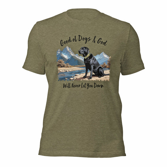 Black Lab, Good Ol Dogs & God, Unisex T-Shirt