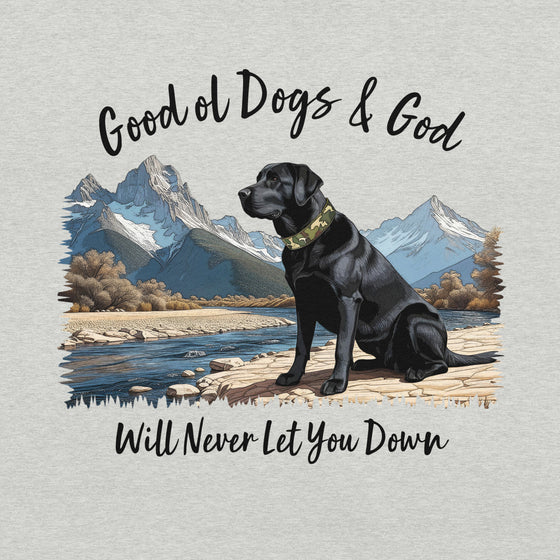 Black Lab, Good Ol Dogs & God, Unisex T-Shirt