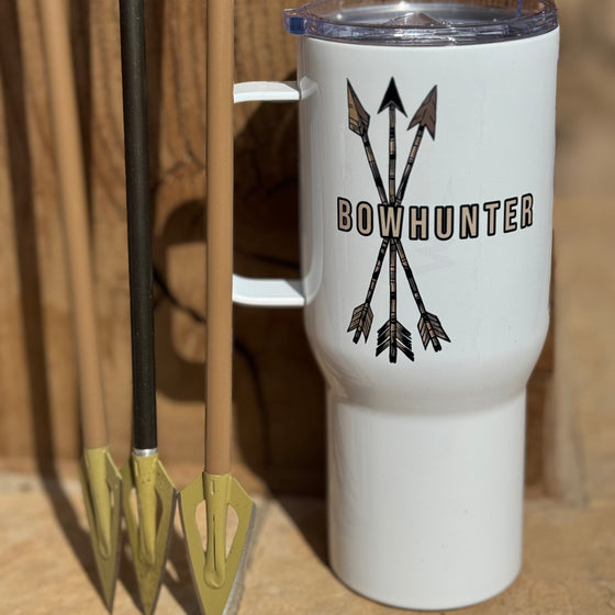 Bowhunter, Archery Stainless Steel Travel Mug, 25 or 40oz