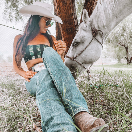Patriotic Camo Flag Bandeau Bikini, FREE Shipping