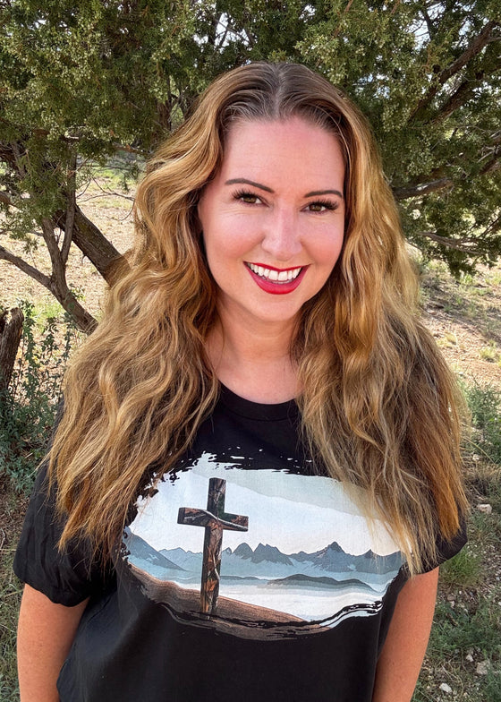 Christian Outdoors Woman Camo Cross T