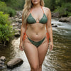 FREE Shipping Camo & Orange String Bikini, UPF 50 Lightly Padded