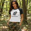 Women’s Chicks Dig Beards Turkey Hunting Raglan Crop T