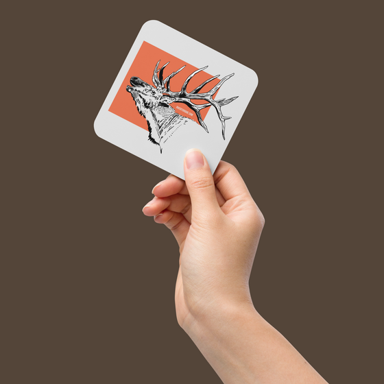 Elk Cork Backed, Waterproof Coaster