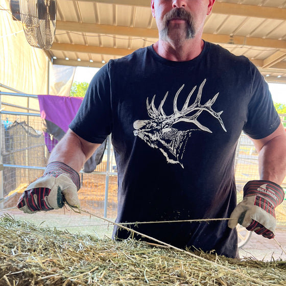 Elk Logo Men's T, Forest or Black