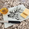 Elk Logo Non Toxic, Anti Microbial Glass Cutting Board
