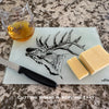 Elk Logo Non Toxic, Anti Microbial Glass Cutting Board