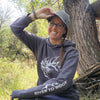 Women's Elk Logo Heavyweight Hoodie, Grey or Black