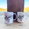 Elk Logo Ceramic Coffee Mug, Large 15 & 20 oz