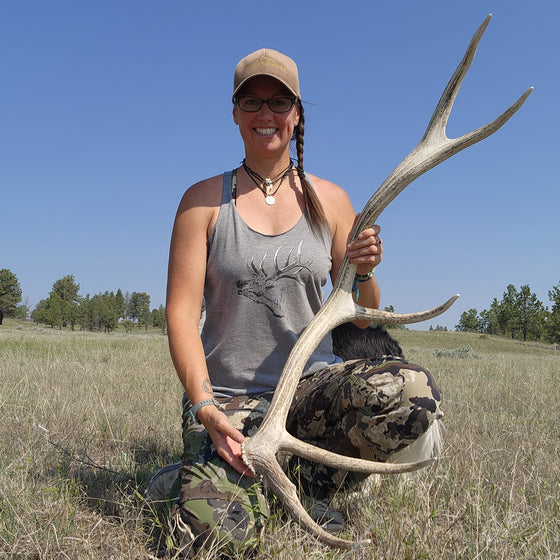 Elk Racerback Tank, Ash or Grey