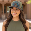 Camo Guinea Fowl Feather Trucker Hats, Optional Shotgun Shell, Handmade