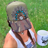 Camo Feather Western Trucker Hats, Optional Shotgun Shell or 30.06