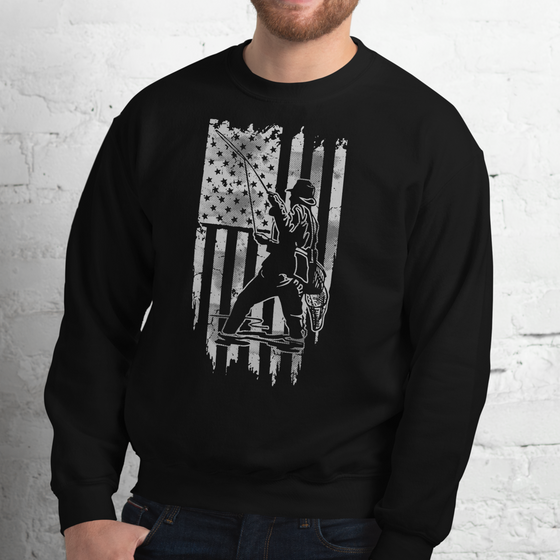SALE 20% OFF + FREE Shipping, Men's Fishing USA Sweatshirt, Lg