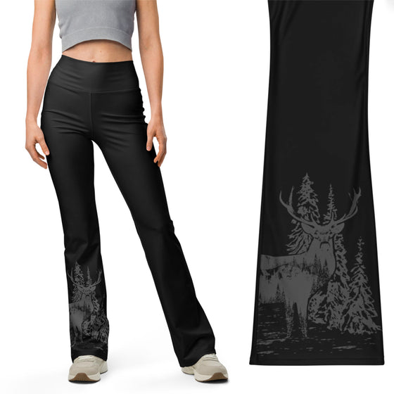 Flared Woodland Leggings, XS-3XL, “Lifting” + Hidden Pocket