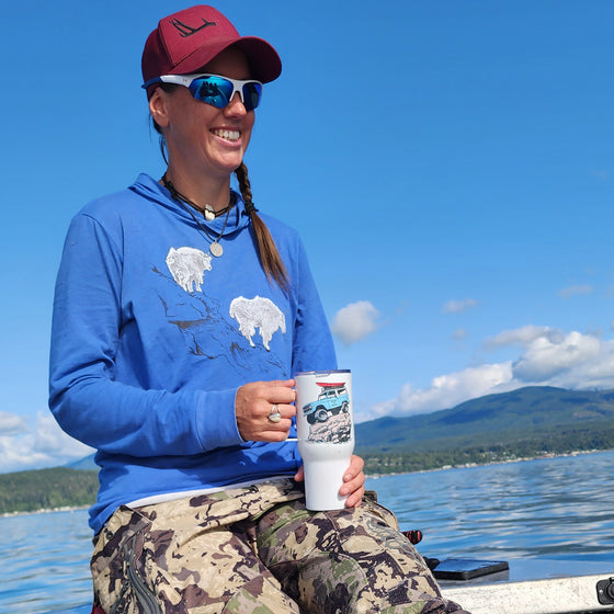 Mountain Goat Long Sleeve Lightweight Women's Hoodie