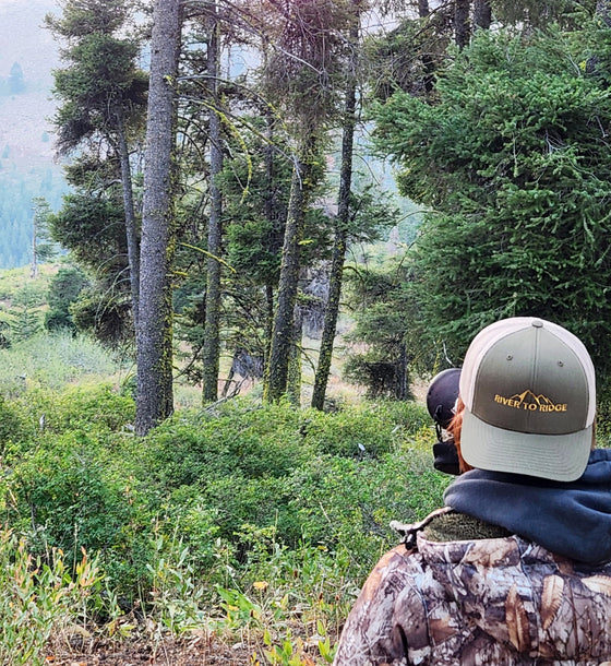 River to Ridge Snapback Trucker Hat, Green, Unisex