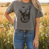 Hooked On the Outdoors Boxy T, Charcoal or Ivory