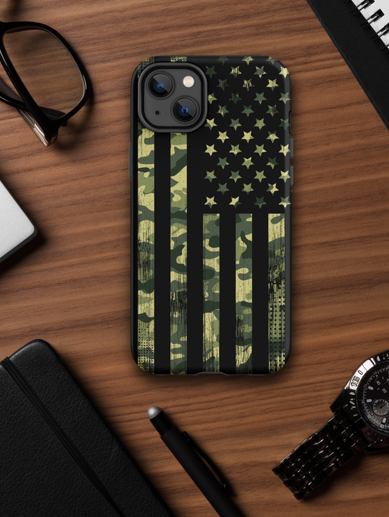 iPhone® Dual Layer Tough Case, FREE Shipping, Camo Flag