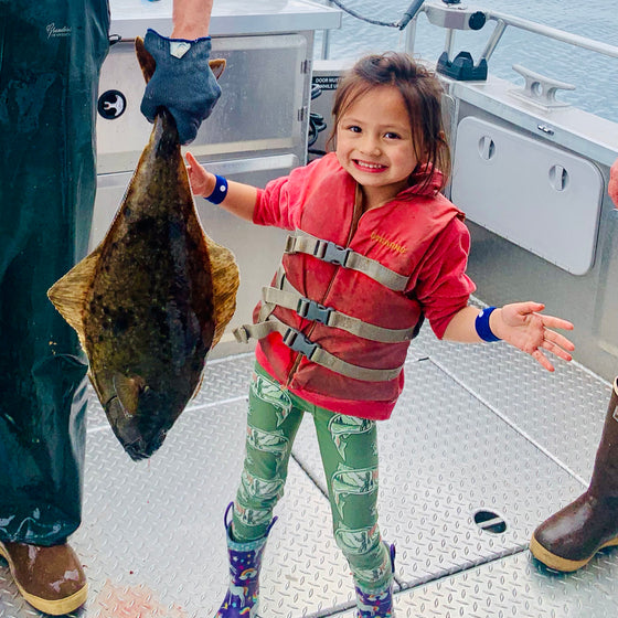 Youth Fishing Girls Leggings, 2T-7, Non-Toxic Inks