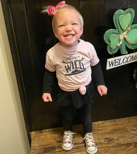 Toddler Stay Wild Shirt, 2T- 5T, Non Toxic Inks