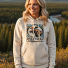 Premium Women's Hoodie, Moose Logo: Teal, Moss, Ivory