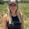 Women's High Neck Micro Rib Crop Racerback Tank