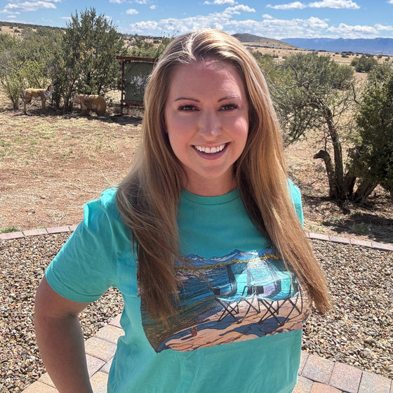 Relax Riverside: Women's T, Turquoise