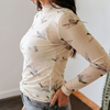Sheer Mallard Duck Mock Neck Mesh Top, Women's Limited Edition
