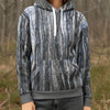 Snow Birch Tree Camo Cotton Hoodie, Cotton