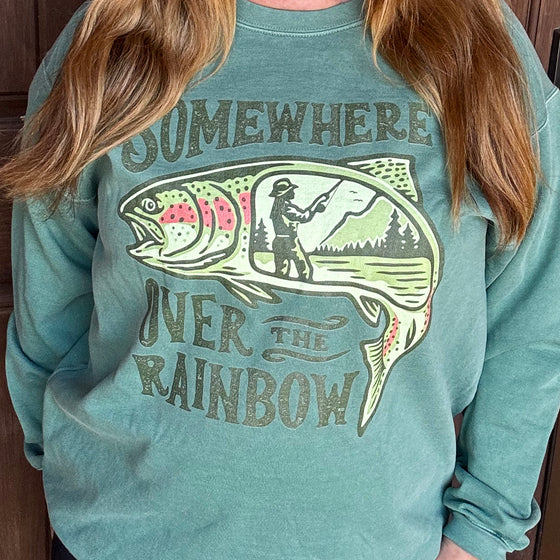 Women's Rainbow Trout Vintage Wash Pullover