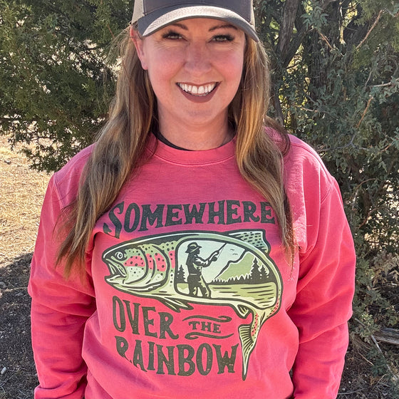 Women's Rainbow Trout Vintage Wash Pullover