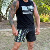 Men's Camo Flag UPF 50 Mesh Shorts w/ Pockets