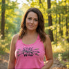 Stay Wild Archery Racerback Women's Tank, Turquoise, Coral or Grey