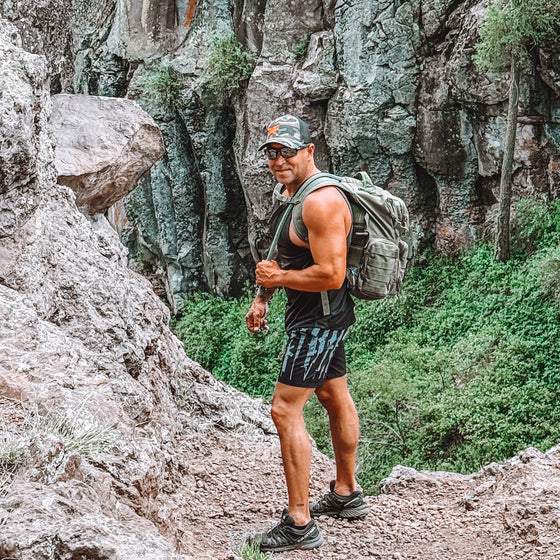 Men's UPF 50 Tactical Swim Trunks, Side Pocket and Hidden Pocket