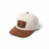 Antler Topography Patch Hat, Waterproof Sweat Resistant, Brown/Ivory