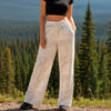 Topographical Map Wide Leg Cotton Lounge Pants