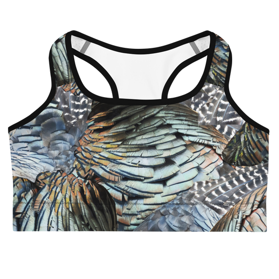 Sports Bra, Turkey Feather, UPF 50, Non-Toxic