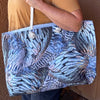 Oversized Turkey Feather Pattern Weekender Tote Bag
