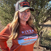 UPF 50 Unisex Backcountry Taxi Hoodie, Alaska Bush Plane, Rust