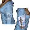 Women's Camo Cross Christian UPF 50 Sports Hoodie Matthew 16:26