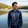 Men's UPF 50 Fishing USA Moisture Wicking Hoodie